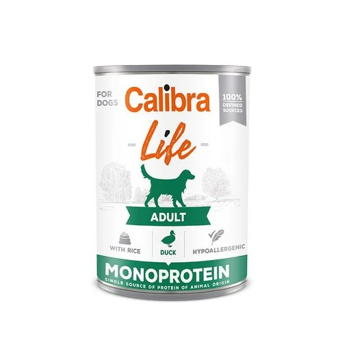 Calibra Dog Life Lata Adult Pato y Arroz 6x400g