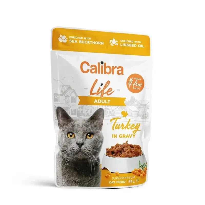 Calibra Cat Life Pouch Adult Pavo en Salsa 28 bolsitas de 85g