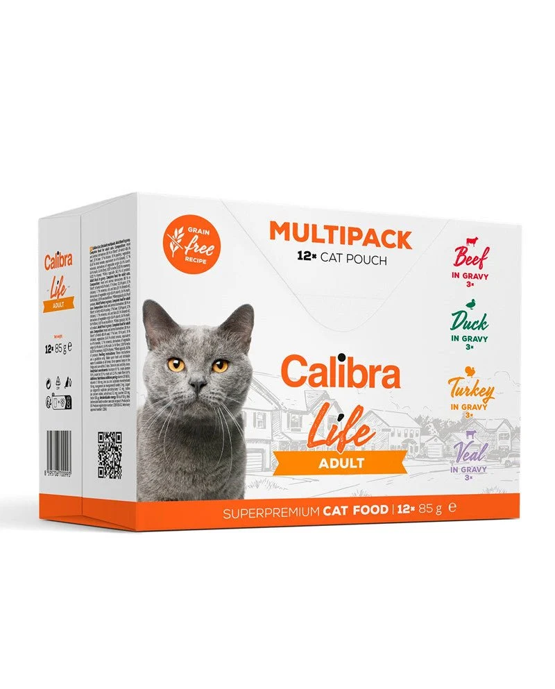 Calibra Cat Life Pouch Adult Húmeda Multipack 12 x 85g