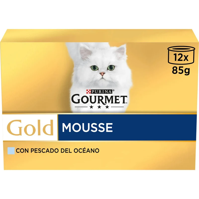 Purina Gourmet Gold Multi Mousse Pescado Oceano Alimento Húmedo 12x85g