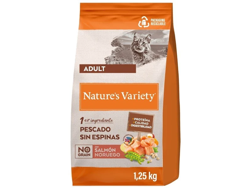 Nature's Variety No Grain Salmón Pienso para Gatos 1,25Kg