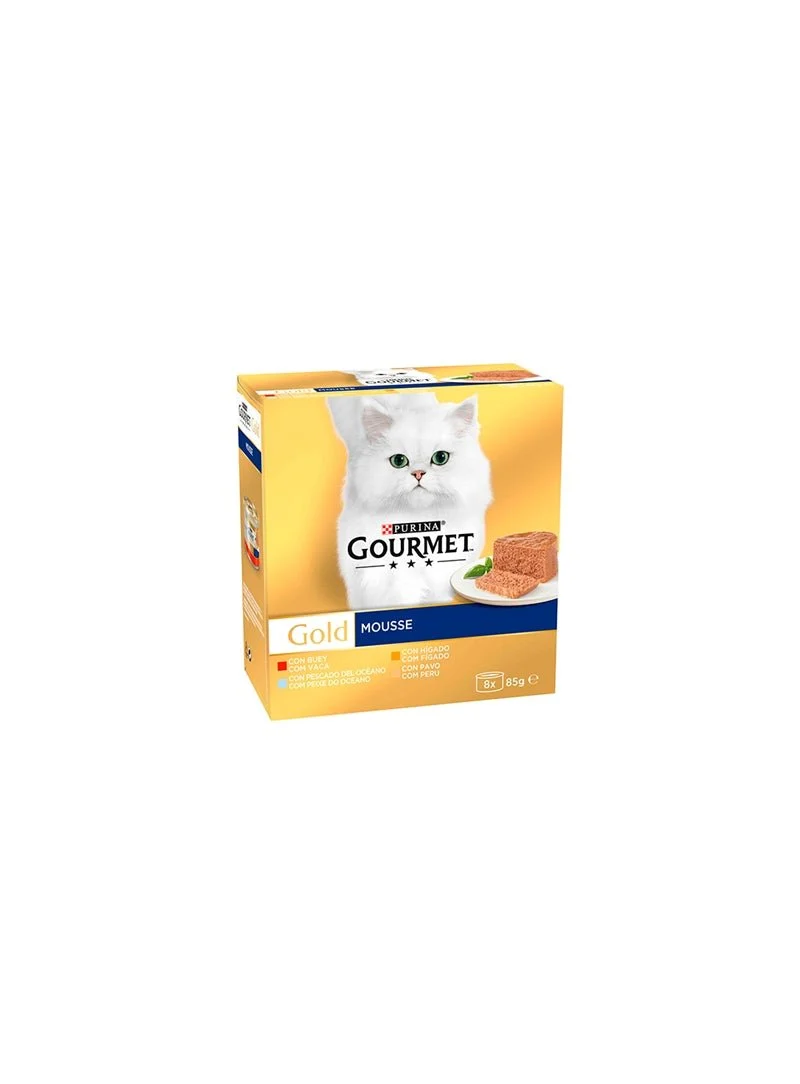 Purina Gourmet Gold Multi Mega D Mousse Húmeda Gato 12x85g