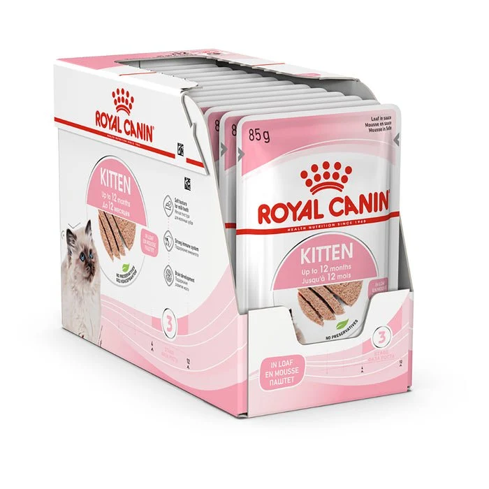 Royal Feline Kitten Pate Comida Húmeda 12 sobres de 85g