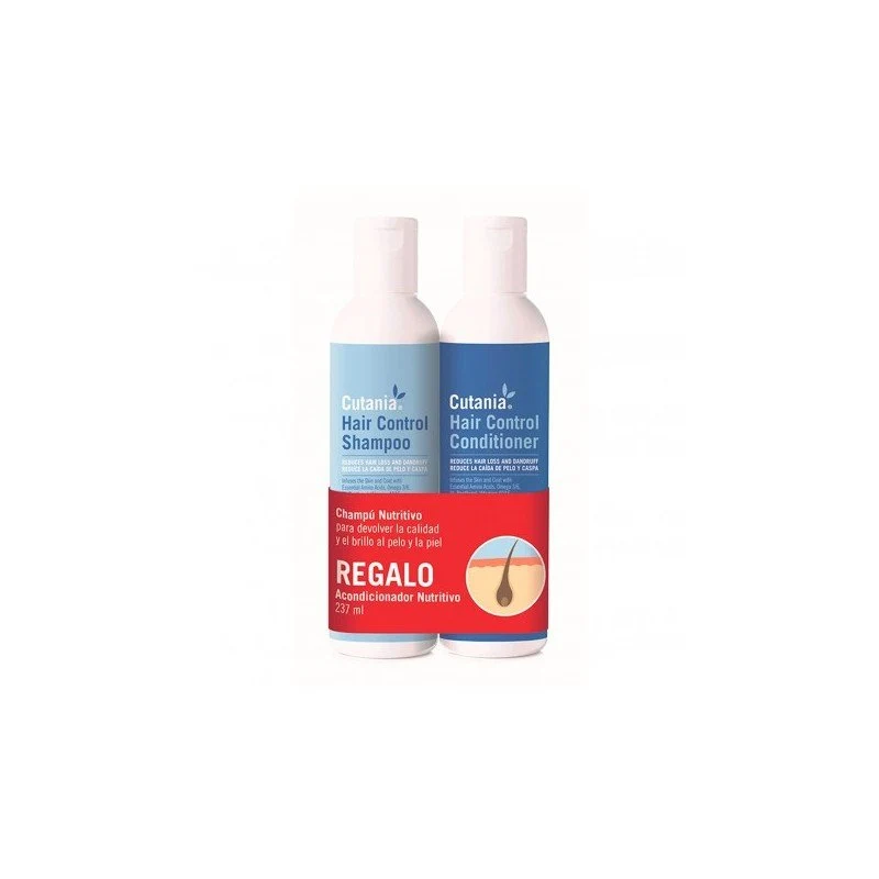 Vetnova Cutania Hair Control Pack Champú y Acondicionador 236ml + 236ml
