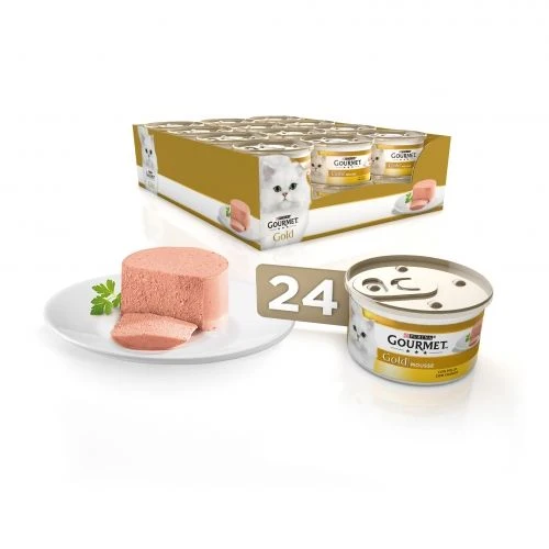 Purina Gourmet Gold Mousse con Pollo Comida para Gatos 24 ud
