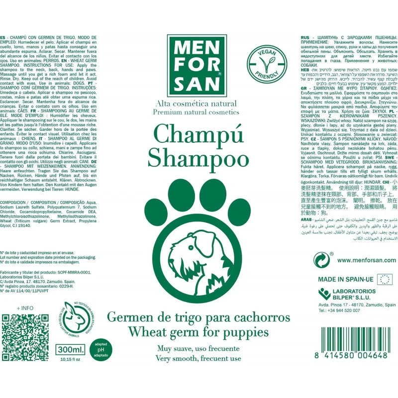 Menforsan Champú Germen de Trigo para Cachorros 300ml