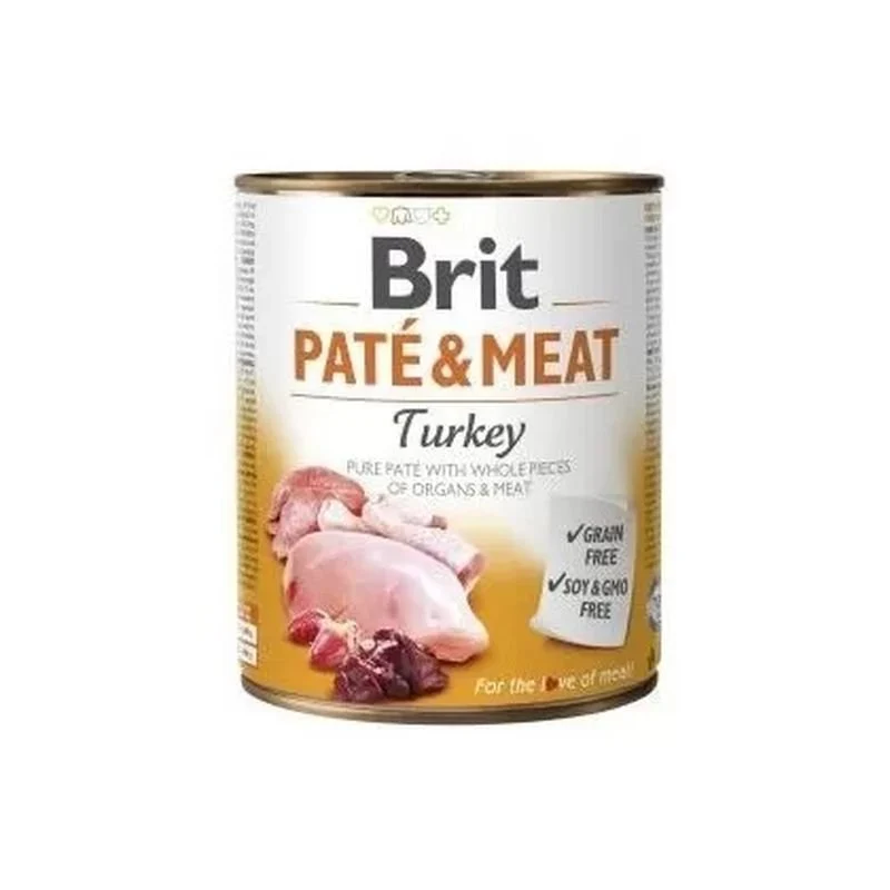 Brit Pate & Meat Pavo Comida Húmeda para Perros 6 latas de 400g