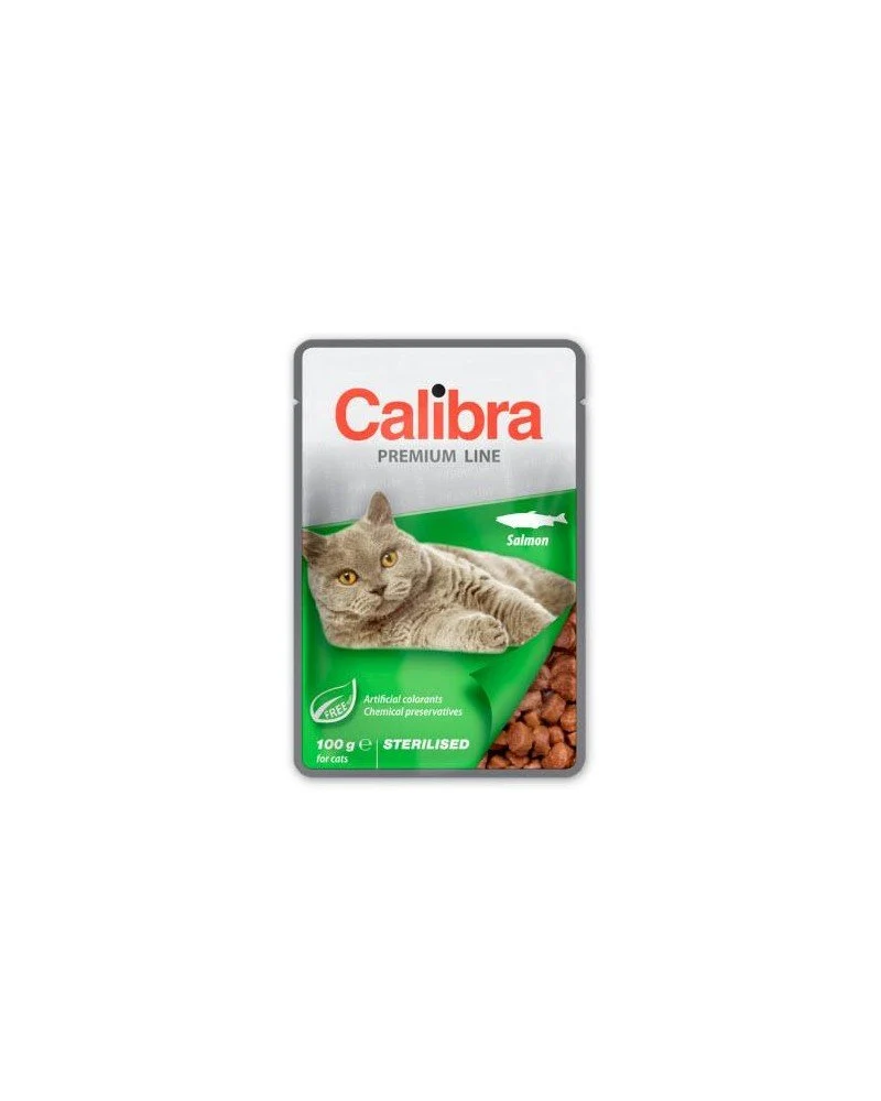 Calibra Cat Sterilised Pouch Salmón 2,4Kg, 24 ud