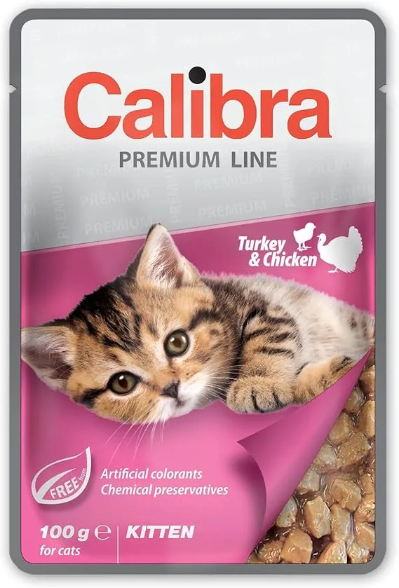 Calibra Cat Kitten Pouch Pavo Pollo 24x100g