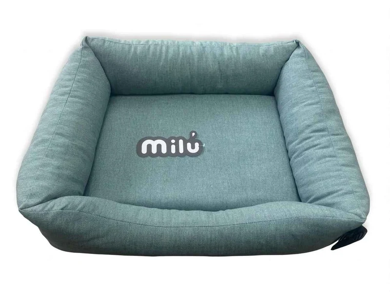 Cama Milú Jade – Cama de algodón con bordes elevados para perros y gatos pequeños