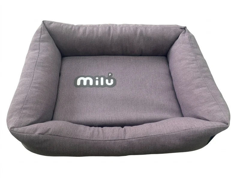 Cama Milú Malva – Cama de algodón con bordes elevados para perros y gatos pequeños