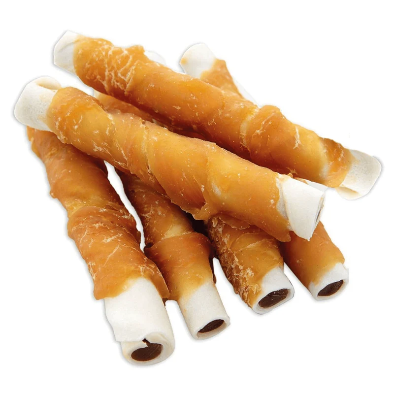 NutraDog Rollitos de Pollo Rellenos para Perros – Snack Natural (28cm)