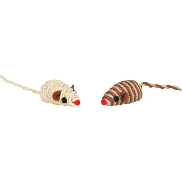 Trixie Cuddly & Chew Mice - Cat Toy With Rattle 5CM (Dup)