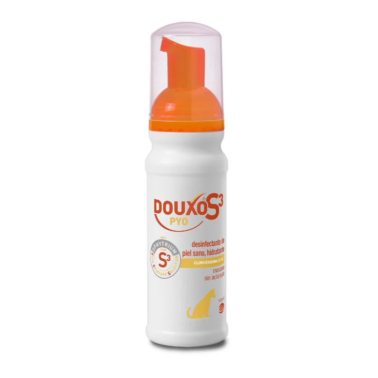 DOUXO S3 PYO - Mousse desinfectante para la piel de perros y gatos