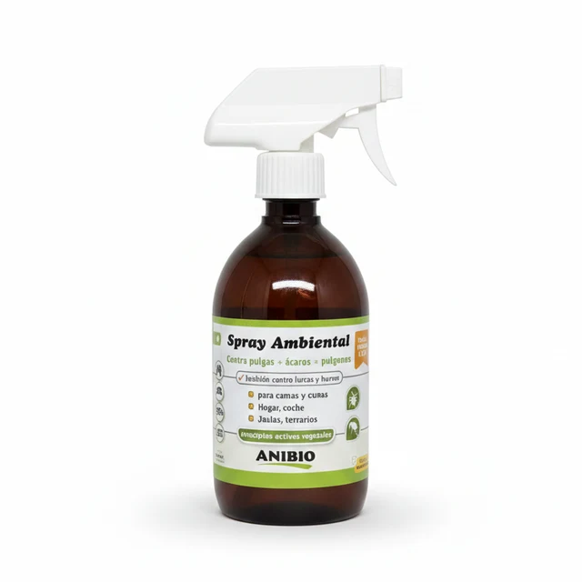 Anibio - Spray antiparasitario AMBIENTAL (hogar, camas, coche, etc) 500ml