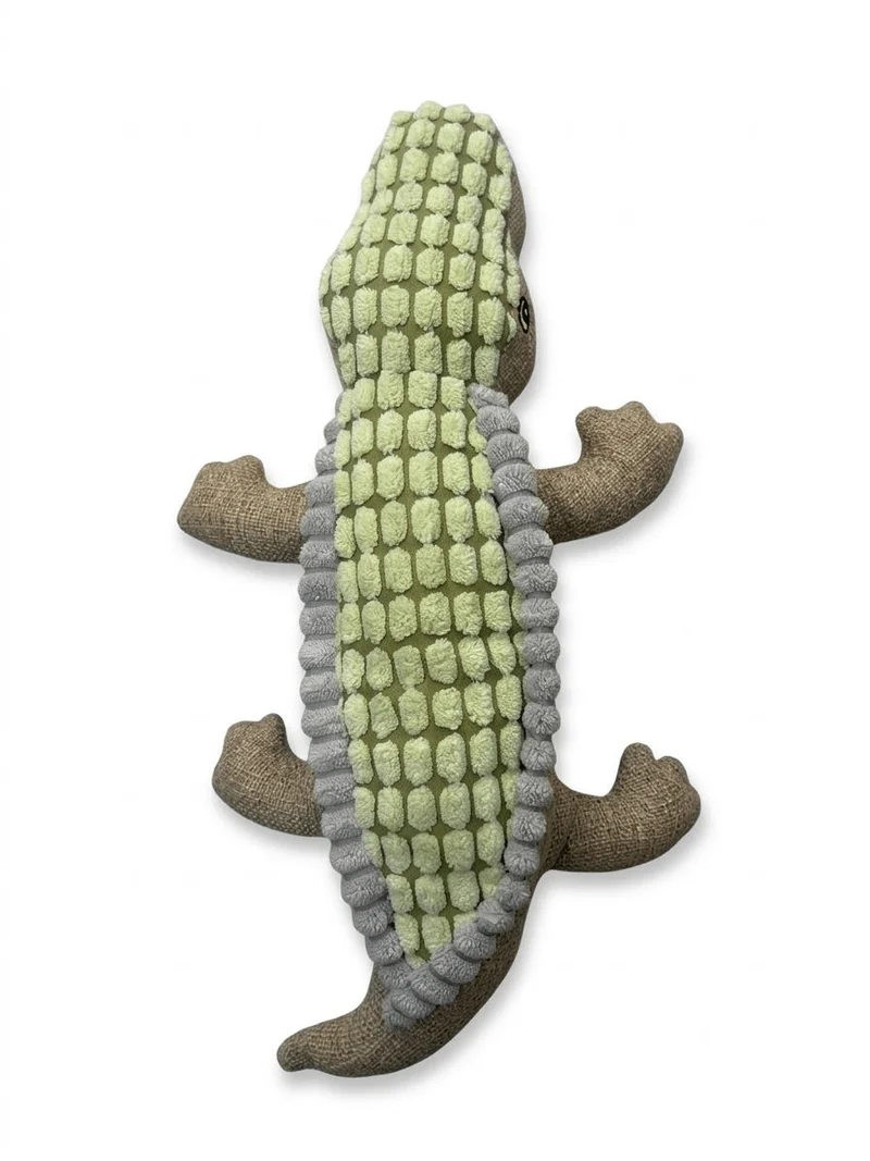 Peluche Cocodrilo con Sonido 37cm – Juguete de peluche interactivo para perros