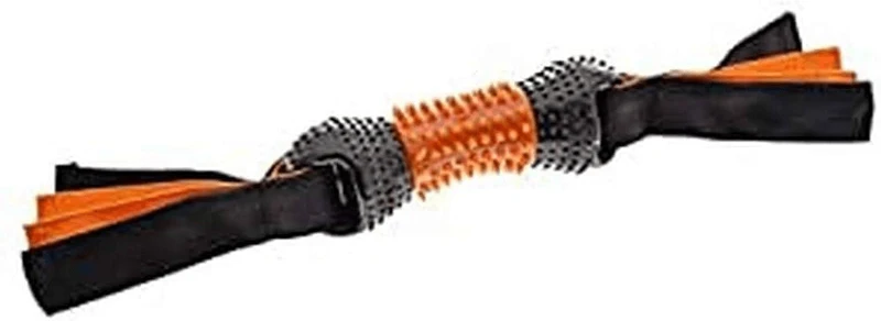 Hueso de Goma Super Resistente 14cm con Cintas – Juguete para perros masticadores fuertes