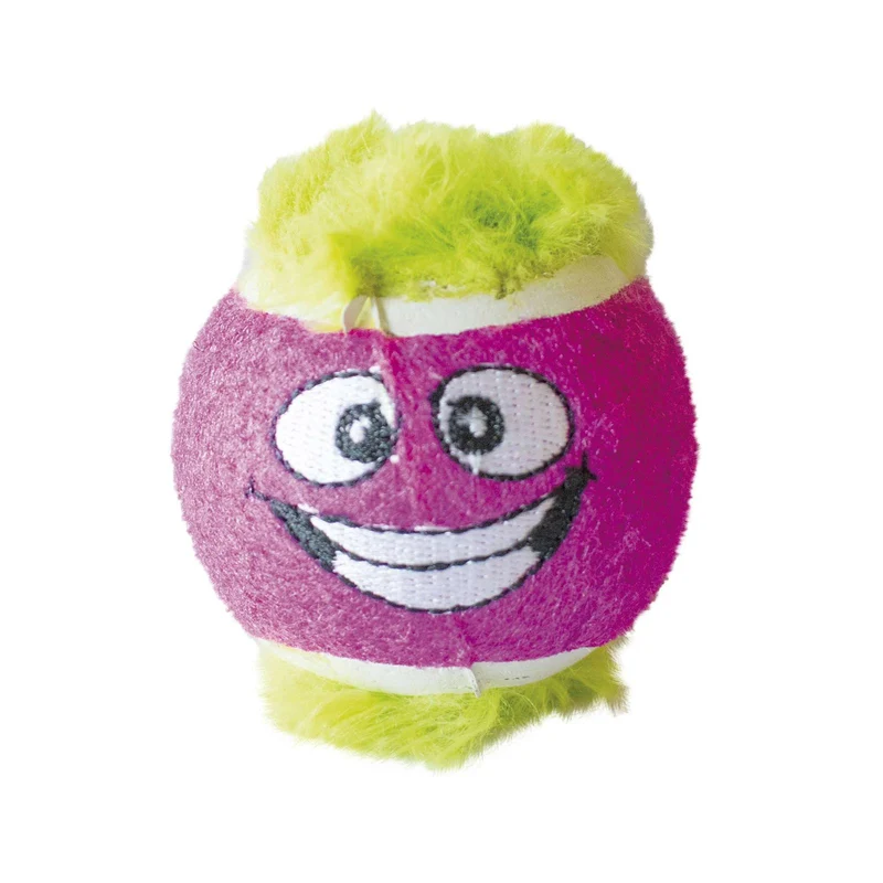 Peloticonos Rosa Sonriente 6.3cm – Pelota saltarina divertida para perros pequeños y medianos