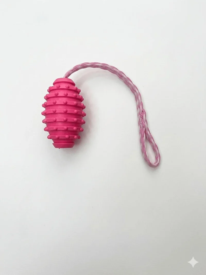 Tirador Termplástico Rosa 33cm – Juguete interactivo de tira y afloja para perros