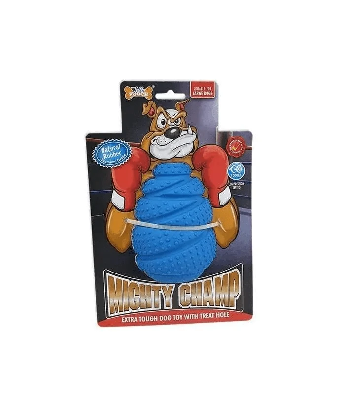 Mighty Champ Mordedor Resistente M 8.7cm | Rellenable con Premios