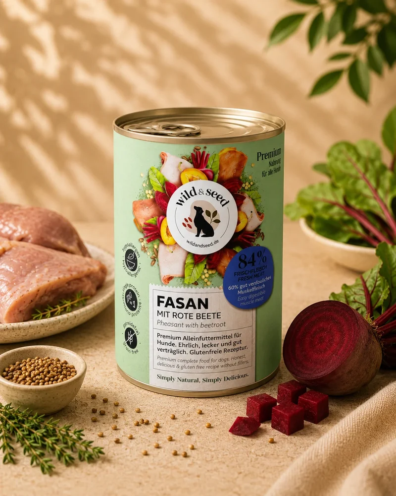 Wild & Seed - Lata monoproteica de faisán con remolacha 800g