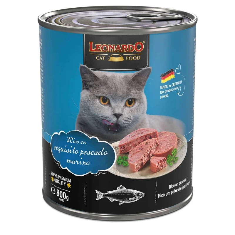 Leonardo Rico en Exquisito Pescado Marino para Gatos – 800g