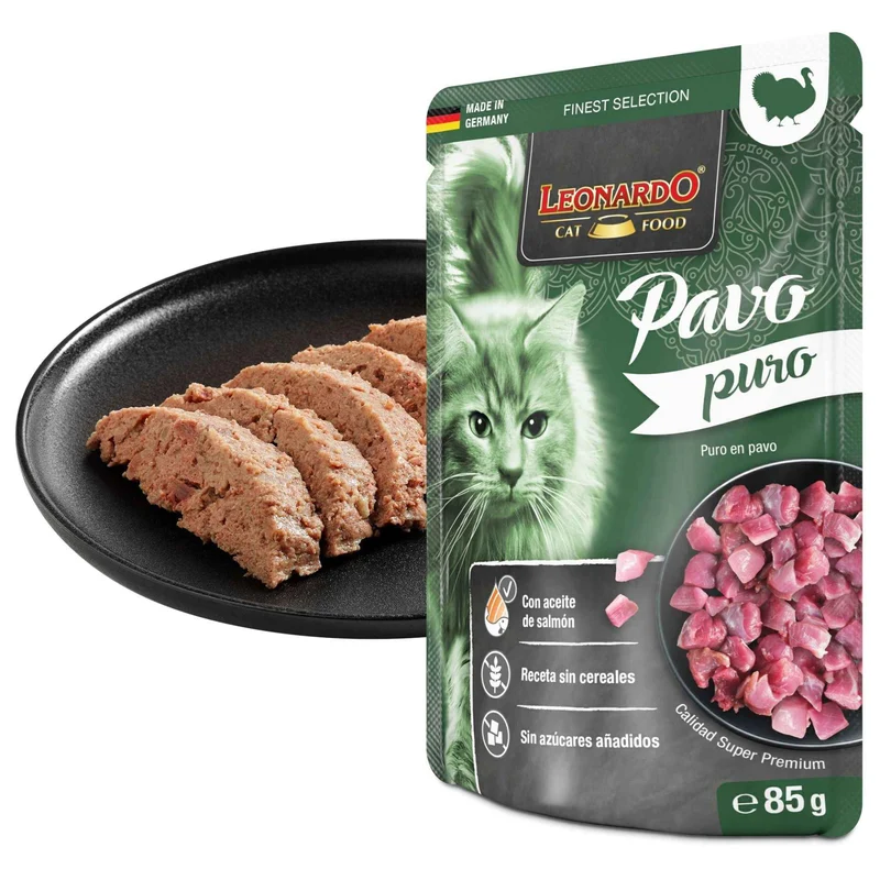 Leonardo Finest Selection Puro en Pavo para Gatos – 85g