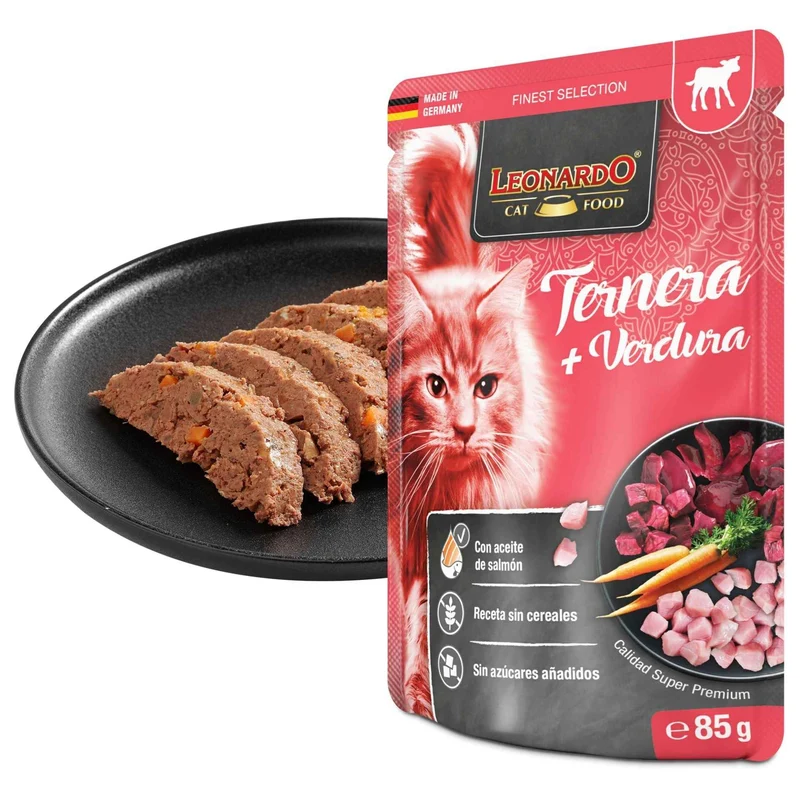Leonardo Finest Selection Ternera con Verdura para Gatos – 85g