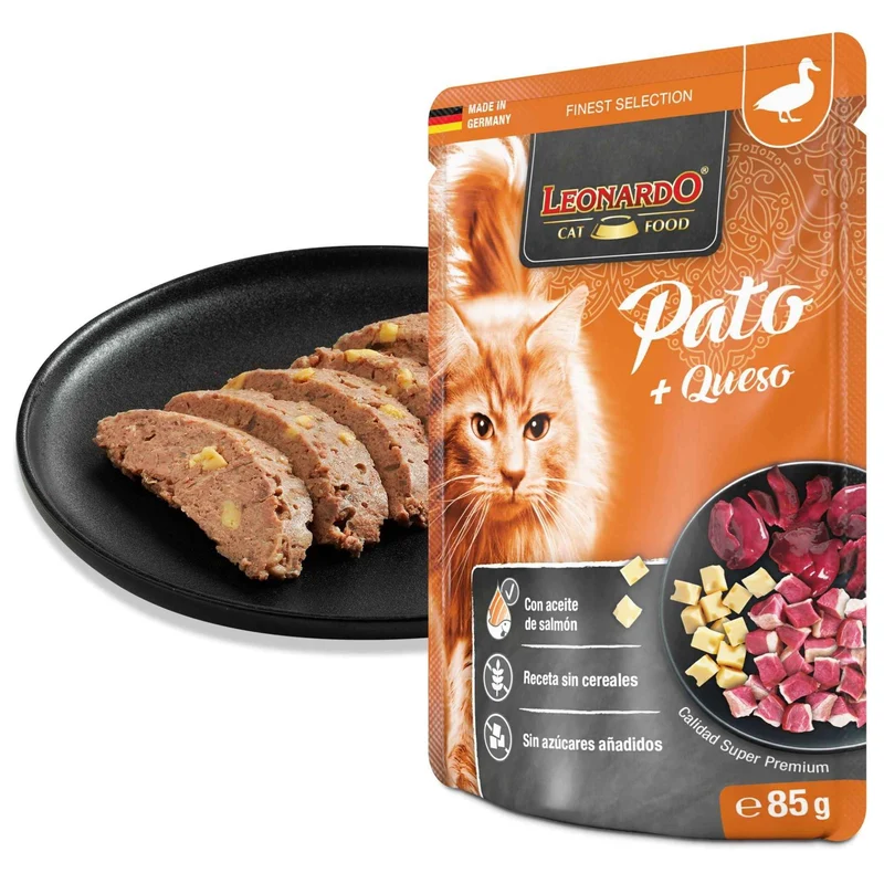 Leonardo Finest Selection Pato con Queso para Gatos – 85g