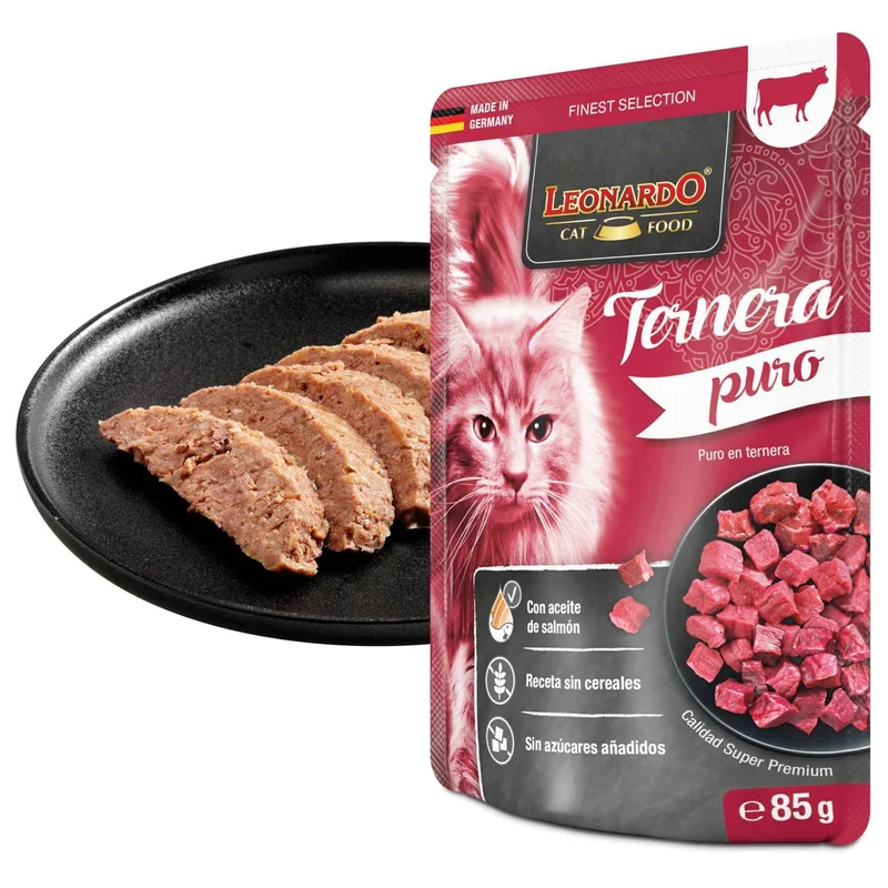 Leonardo Finest Selection Ternera Puro para Gatos – 85g