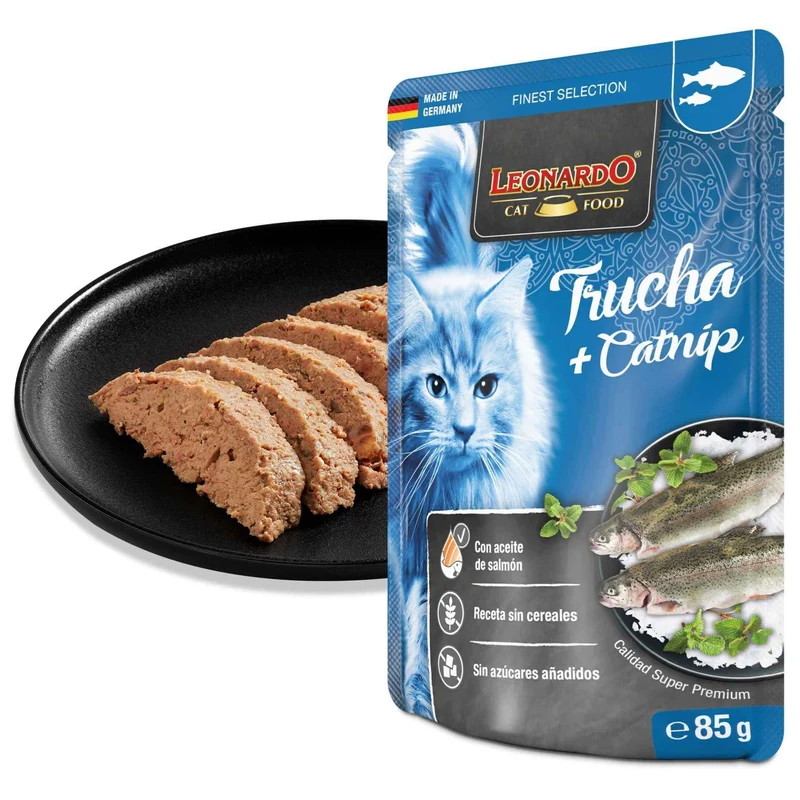 Leonardo Finest Selection Trucha con Catnip para Gatos – 85g