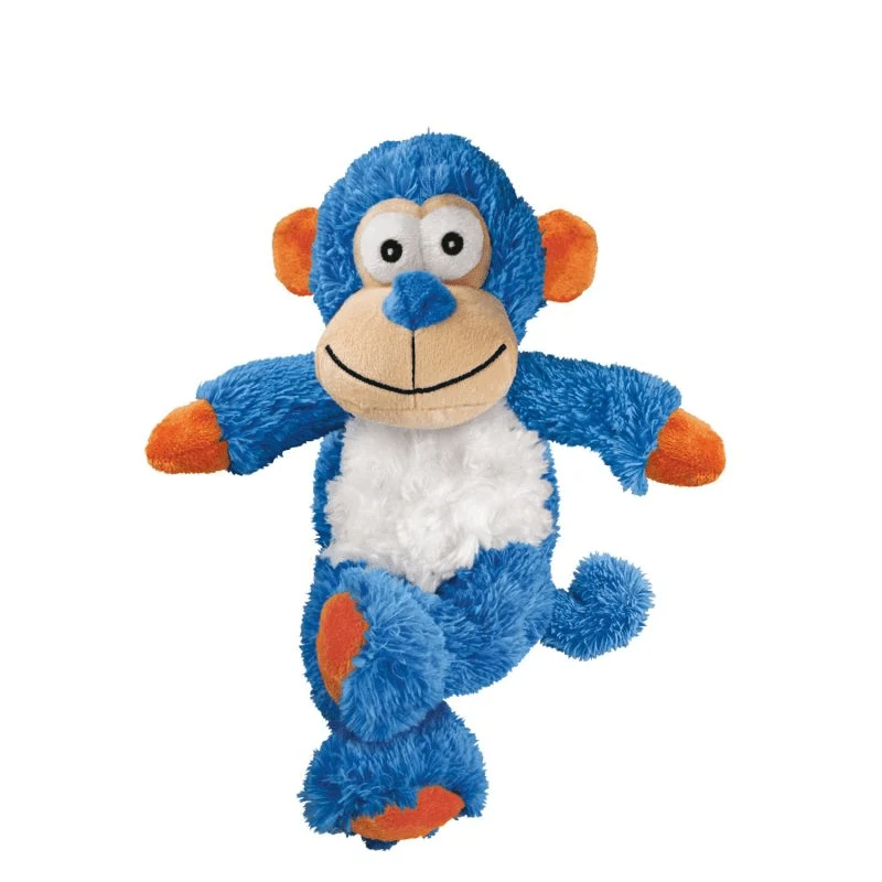 KONG Cross Knots Monkey S/M – Peluche mono interactivo con cuerdas anudadas para perros