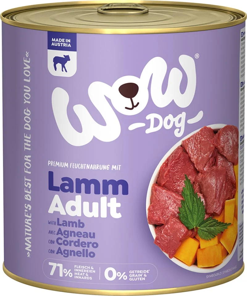 Wow - Lata de cordero con calabaza 800g