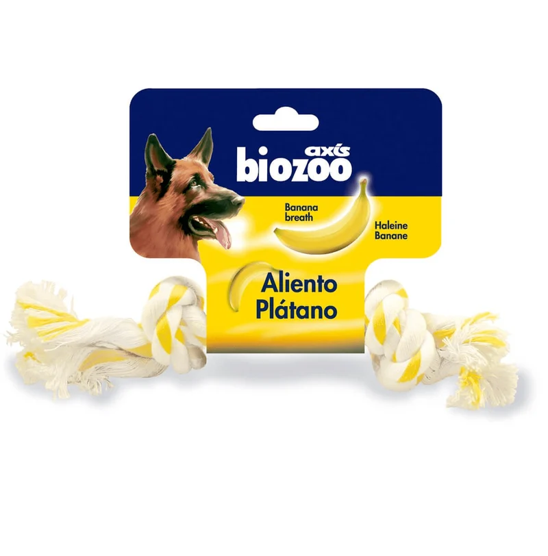 Biozoo Axis Mordedor Cuerda Aliento Plátano