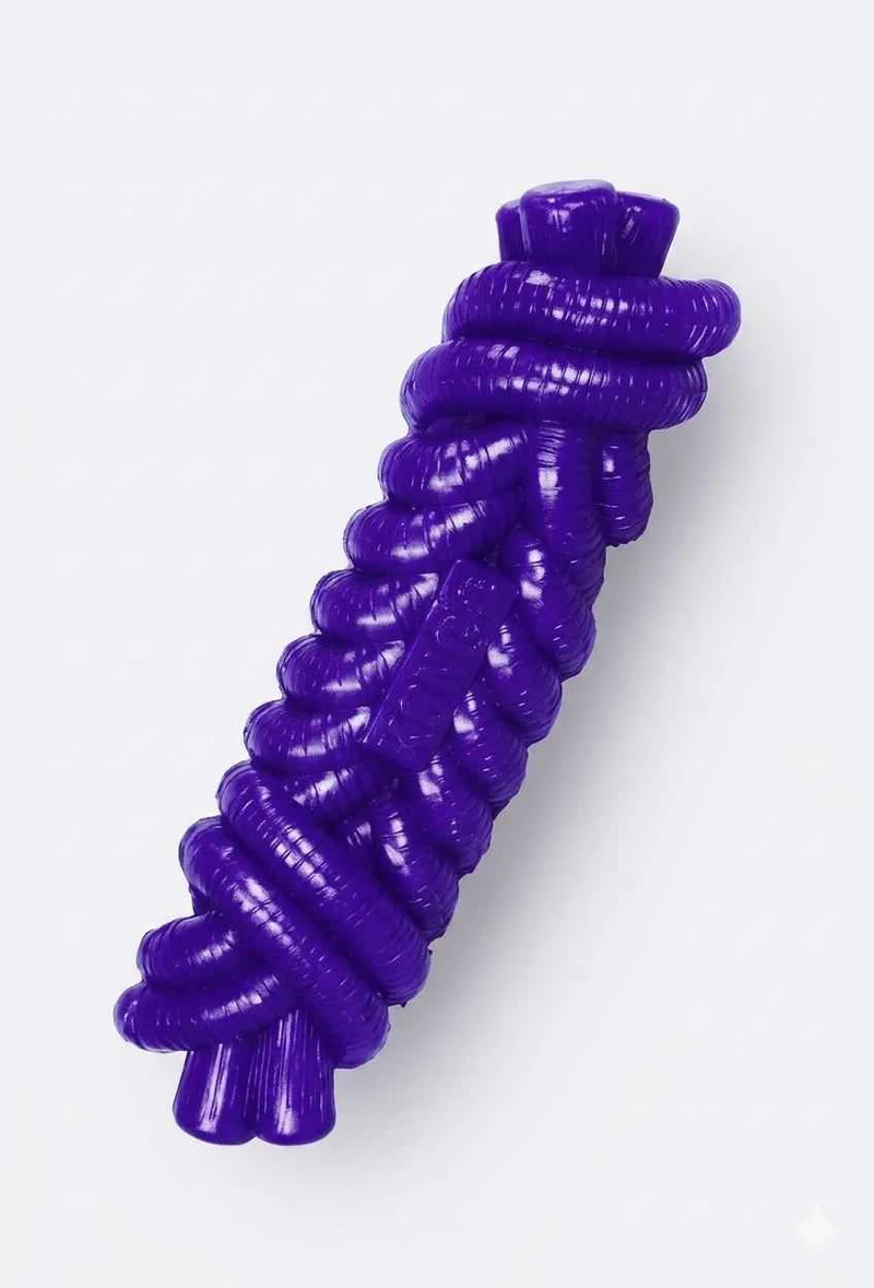 KONG Kazoos – Juguete chirriante de goma con textura acanalada para perros