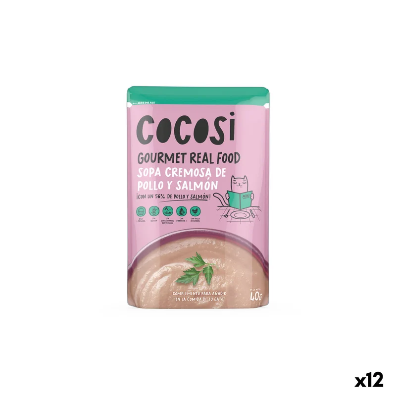 Cat food Cocosi Gourmet Real Food 40 g Salmon 12 Units