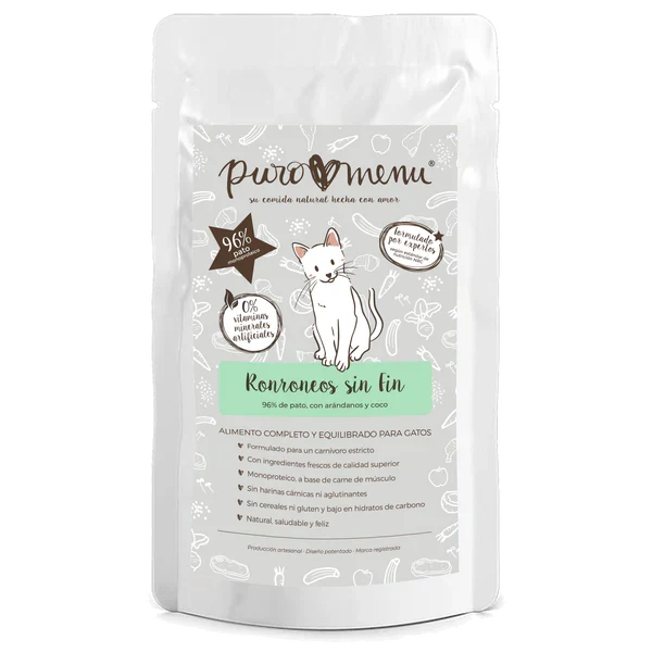 PuroMenú gato - Comida húmeda completa Bio de pato