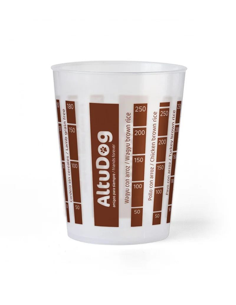 Vaso medidor Altudog para comida deshidratada