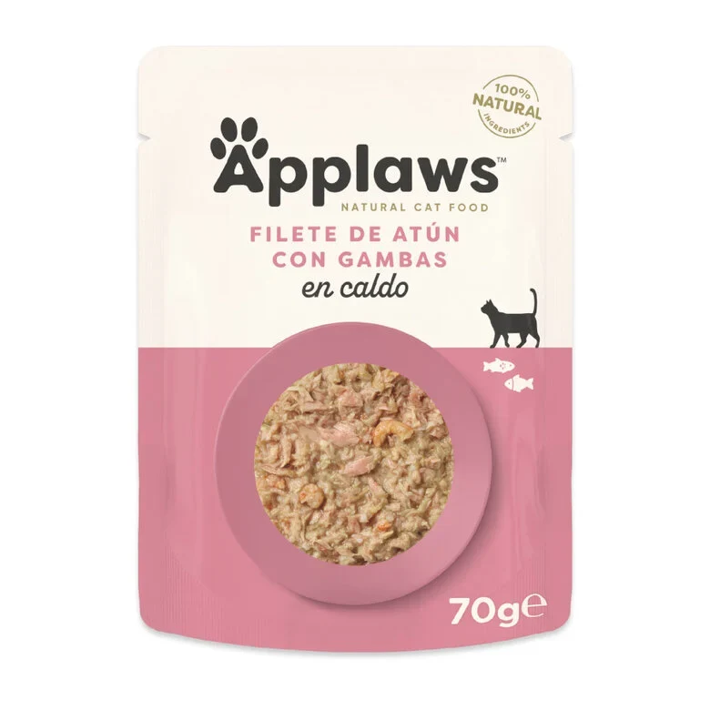Applaws gato - Atún con gambas en caldo