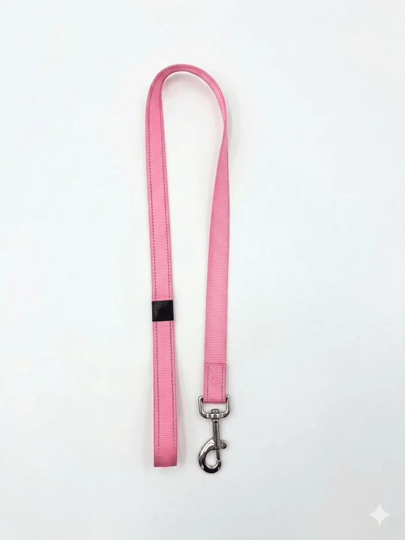 Correa Nylon Rosa Reflectante Biozoo 1m | Paseo Seguro