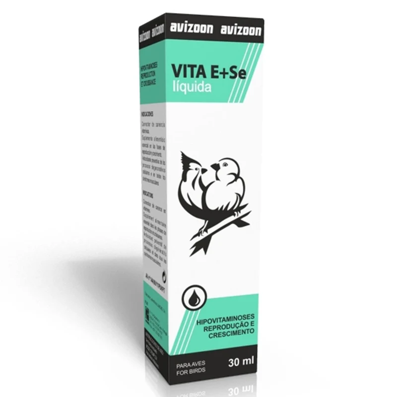 Avizoon Vita E + Se 30ml – Vitamina E y Selenio antioxidante para aves y pequeños roedores
