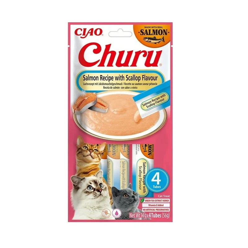 Snack for Cats Inaba Churu Salmon 4 x 14 g
