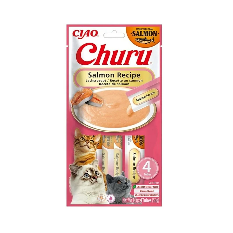 Snack for Cats Inaba Churu Salmon 4 x 14 g