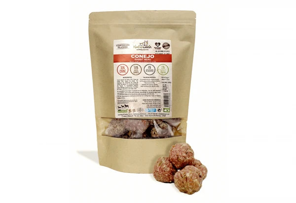 Menú BARF monoproteico conejo 6x900g - Naturcanin