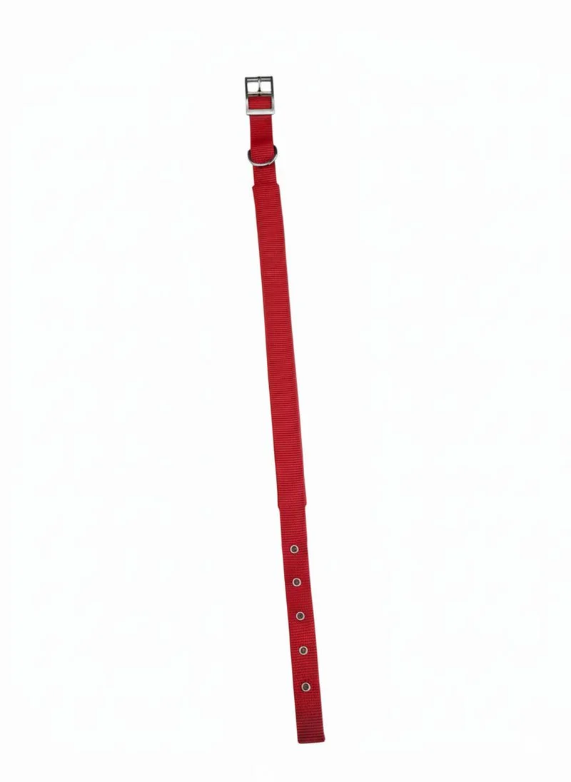 Collar Nylon Acolchado Rojo 25mm x 70cm