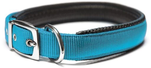 Collar Confort Nylon Acolchado Azul y Negro 65cm