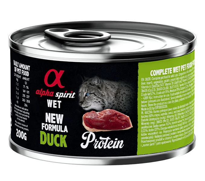 Alpha Spirit Gato -Lata pato 200g