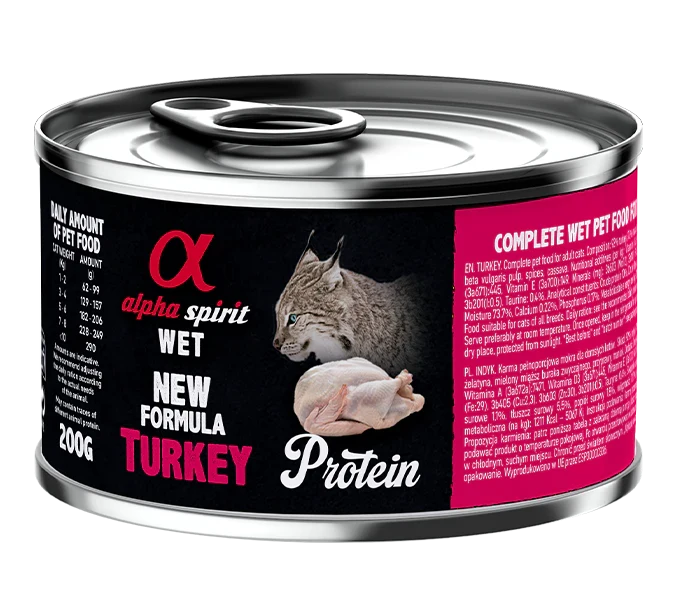 Alpha Spirit Gato - Lata pavo 200g