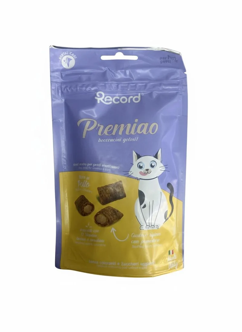 Record Premiao Pollo con Tomate Snack con Relleno para Gatos – 50 g