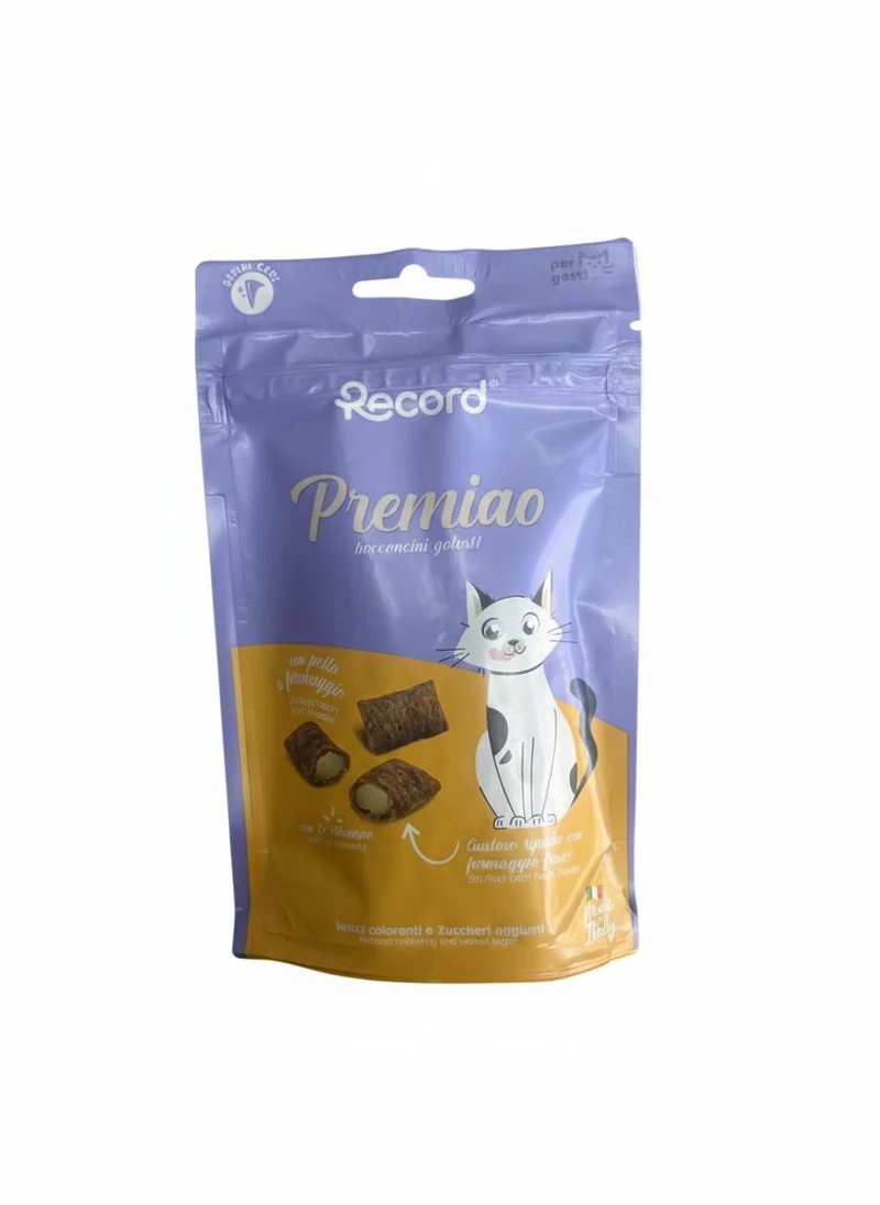 Record Premiao Pollo con Queso Snack con Relleno Cremoso para Gatos – 50 g